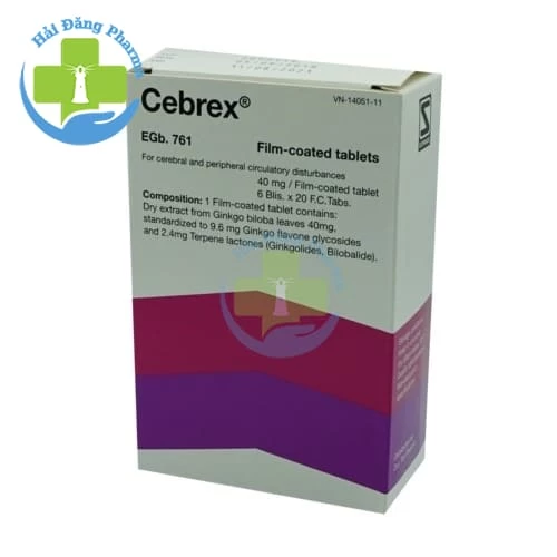 Cebrex 40 - Hộp 1 vỉ hoặc 6 vỉ x 20 viên